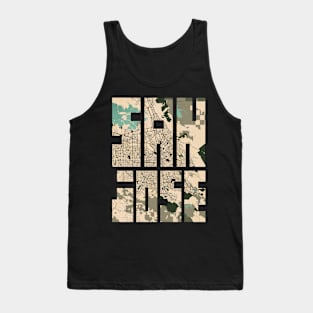 San Jose, USA City Map Typography - Vintage Tank Top